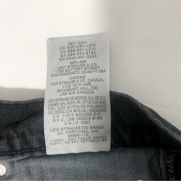 Levis Vintage Red Tab 511 Black Skinny Jean 27x27 14 Regular - Picture 11 of 11